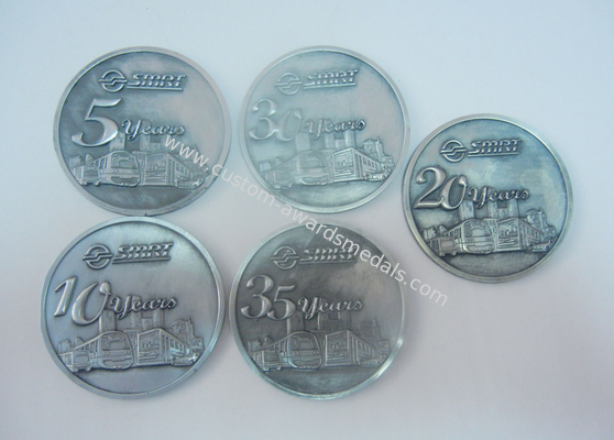 Metal Souvenir Coin / Personalized Coins Antique Silver, Copper, Silver, Anti - Nickel Plating