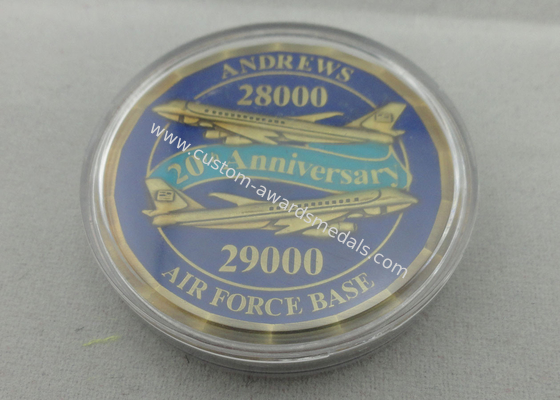 3D Metal Copper / Zinc Alloy / Pewter Personalized Air Force One Coin for Awards, with Laser Engraved