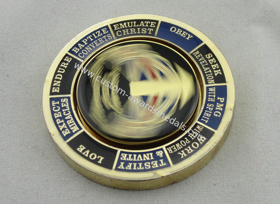 Metal Iron / Brass / Copper Spinning Challenge Personalized Coins with Die Cast, Die Struck, Stamped