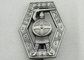 Zinc Alloy 3D Warrior Badge, Antique Silver Plating Souvenir Clip Metal Badges
