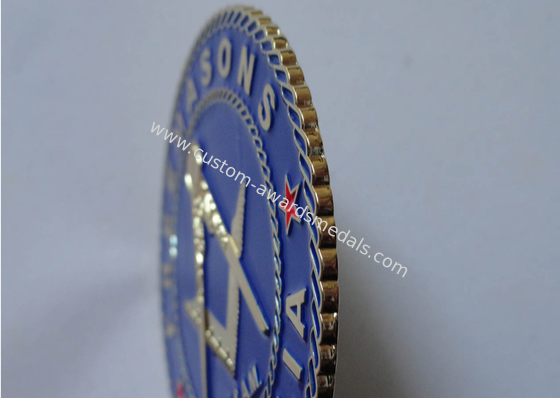 Gold Plating Iron or Brass or Copper A.F. & A.M. Adhesive Badge