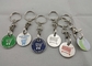 Soft Enamel Zinc Alloy, Aluminum, Iron Trolley Coin with Nickel Plating, Flat or Double Back