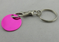 Anodized Trolley Coin, Aluminum Personalised Trolley Coin Keyring with Soft and Key Chain