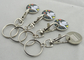 Animel Enamel Trolley Coin, Iron Shopping Trolley Coins with Soft and Key Chain