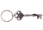 Metal Pewter Real Key Shape Promotional Keychain with Antique Gold Plating, Soft Enamel