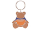 Lovely Double Sided Bear Zinc Alloy Promotional Keychain with Nickel Plating, Soft Enamel