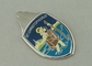 Brass Souvenir Badges Imitation Hard Enamel Silver Plating For Holiday