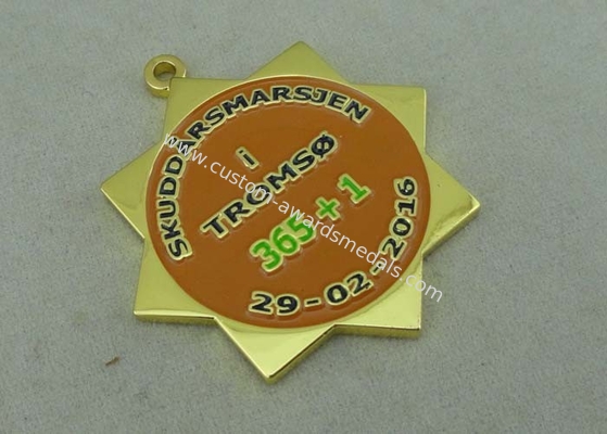 Hard Enamel Medal Goverment Medals Custom Ribbons Awards Brass 45 Mm