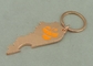 Copper Plating Logo Key Chain Advertising Keychains Zinc Alloy Bottle Opener