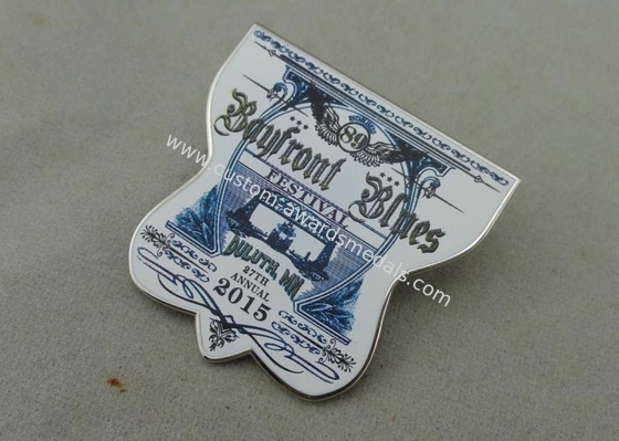 Offset Printing Enamel lapel Pin Die Stamped Imitation 1.75 inch