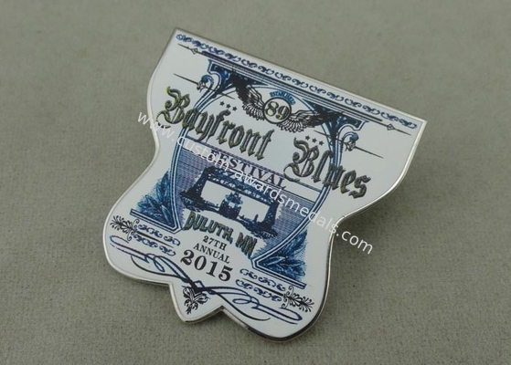 Offset Printing Enamel lapel Pin Die Stamped Imitation 1.75 inch