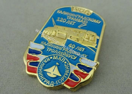 Die Stamped Soft Enamel Military Pin , Zinc Alloy Material Badge