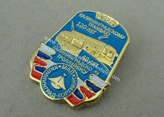 Die Stamped Soft Enamel Military Pin , Zinc Alloy Material Badge