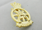 Die Casting JYDSKE Zinc Alloy Lapel Pin, 3D Soft Enamel Pin with Misty Gold Plated