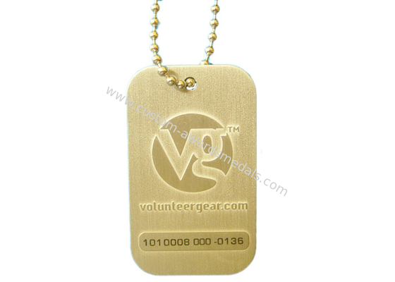 Promotional VG Dog Identification Tags, Brass Stamped Personalised Dog Tags, With Laser Engraved Number