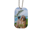 Wild Nature Custom Made Personalized Dog Tag, Stainless Steel Pet Tags With Nickel Color Ball Chain