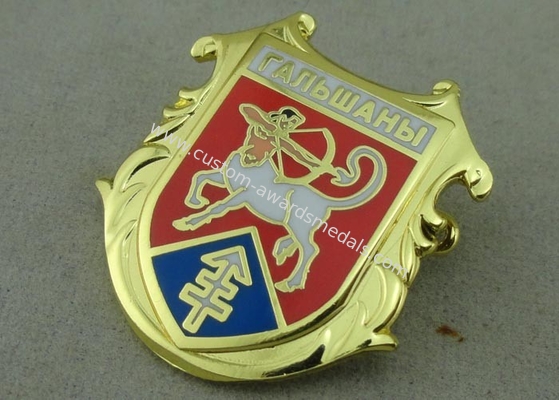 Brass Hard Enamel Army Pin Die Stamped 3D Enamel Brooch Badge Stamped