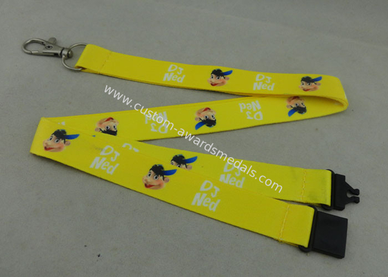 Heat Transfer Polyester Lanyards With D Hook Double Sides Printing