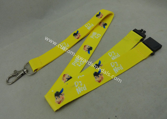 Heat Transfer Polyester Lanyards With D Hook Double Sides Printing