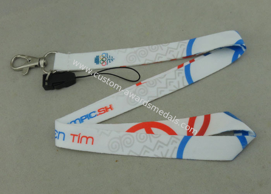 Promotional Satin Sublimation Lanyards Mobile Straps Two Sides Printing