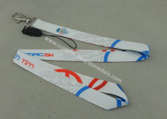 Promotional Satin Sublimation Lanyards Mobile Straps Two Sides Printing