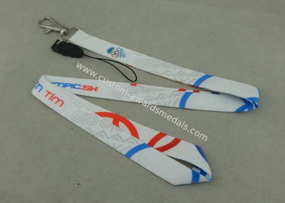 Promotional Satin Sublimation Lanyards Mobile Straps Two Sides Printing