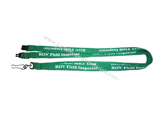 Rov Field Inspector Silk Screen Printing Tubular Lanyard For Id Badge With Safety Break Away Clip