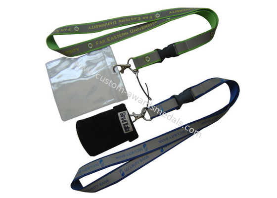 Silk Screen Printing Lanyard, Luggage Belt Lanyard With Reflection Band, Mobile Strap And Id Holder