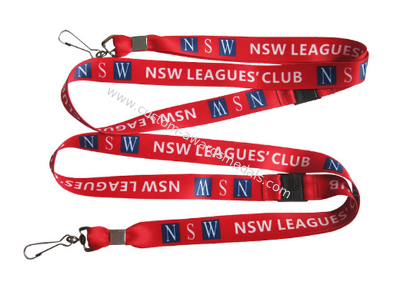 Heat Transfer Printing Nsw Leagues Club Sublimation Lanyard For Id Card, Work Card, Key