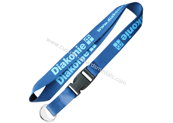 Diakonie Silk Screen Printing Promotional ID Card Keychain Lanyards With Safety Breakaway Clip