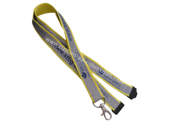 STBG Silk Screen Printing Promotional Lanyards, Customised Lanyards With Reflection Band, Metal Hook