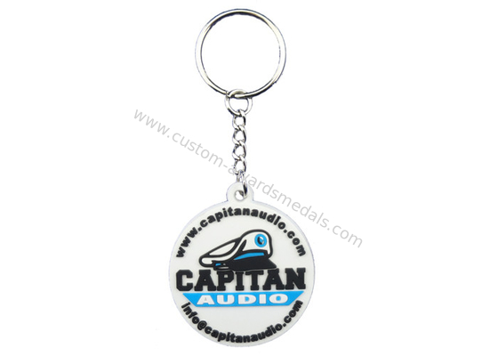 Capitan Soft PVC Colorful Keychains, Custom Logo Key Chain With Silk Screen Printing