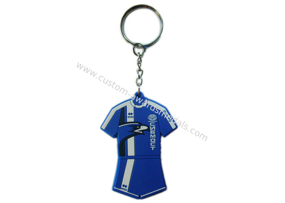 Football Player Colorful PVC Keychain, Customized Key Chains For Bags