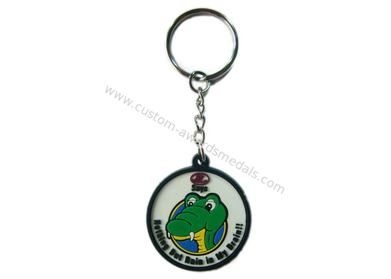 2D Custom Promotional Soft PVC Keychain / Keyring for Mobile Phone