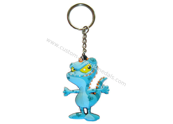 Animal Shaped 2D Soft PVC Colorful Keychain, Customized Key Chain For Souvenir