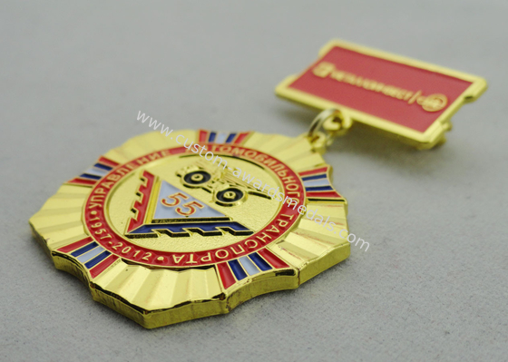 2D or 3D Brass Custom Awards Medals on Breast with Die Stamping, Photo Etching, Injection