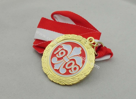 Iron / Brass / Copper Soft Ribbon Medals with Die Struck, Stamped, Die Cast