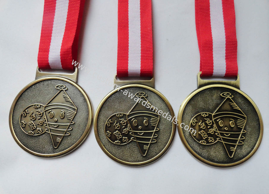 Customized Antique Brass / Copper / Zinc Alloy Plating HC Andersen Marathon medal with Die Casting