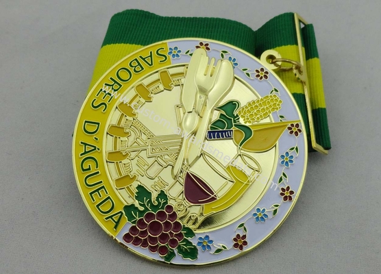 3D SABORES Ribbon Medals, Die Casting, High 3D and High Polishing for Souvenir Gift