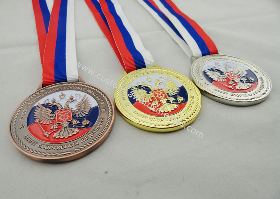 Die Casting 3D Boxing Ribbon Medals with High 3d And High Polishing for Company Promotional Gift