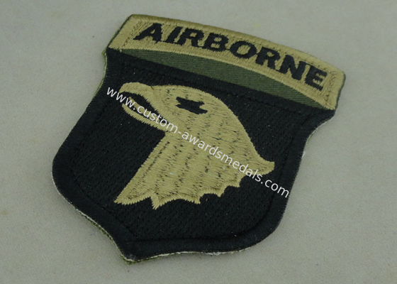 Air Borne Custom Embroidered Patch Cotton Printed Sew On Patches