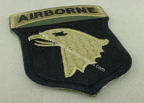 Air Borne Custom Embroidered Patch Cotton Printed Sew On Patches