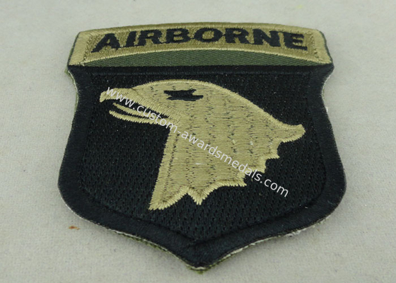 Air Borne Custom Embroidered Patch Cotton Printed Sew On Patches