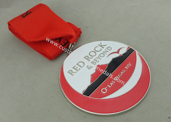 Customized Red Rock &amp; Beyond Soft Ribbon Medals By Die Casting