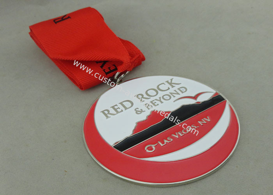 Customized Red Rock &amp; Beyond Soft Ribbon Medals By Die Casting