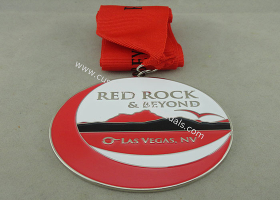 Customized Red Rock &amp; Beyond Soft Ribbon Medals By Die Casting