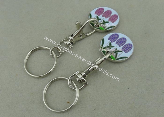 Zinc Alloy Shopping Coin Die Stamped Silver Trolley Token Iron