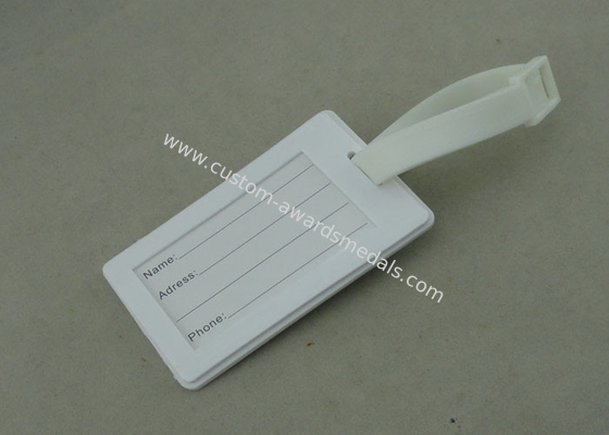 Personalized Promotional PVC Luggage Tag , Rubberized Key Chain For Award