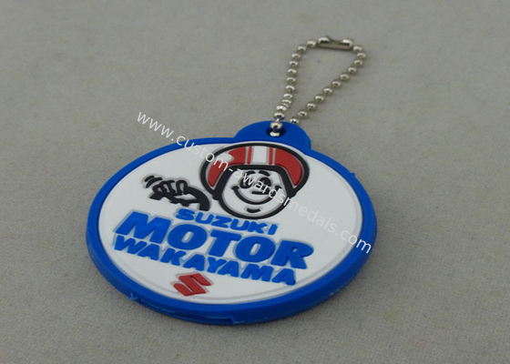 Promotional PVC Keychain , Colorful PVC Badge For Bag Zipper