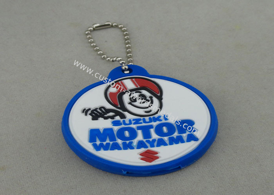 Promotional PVC Keychain , Colorful PVC Badge For Bag Zipper